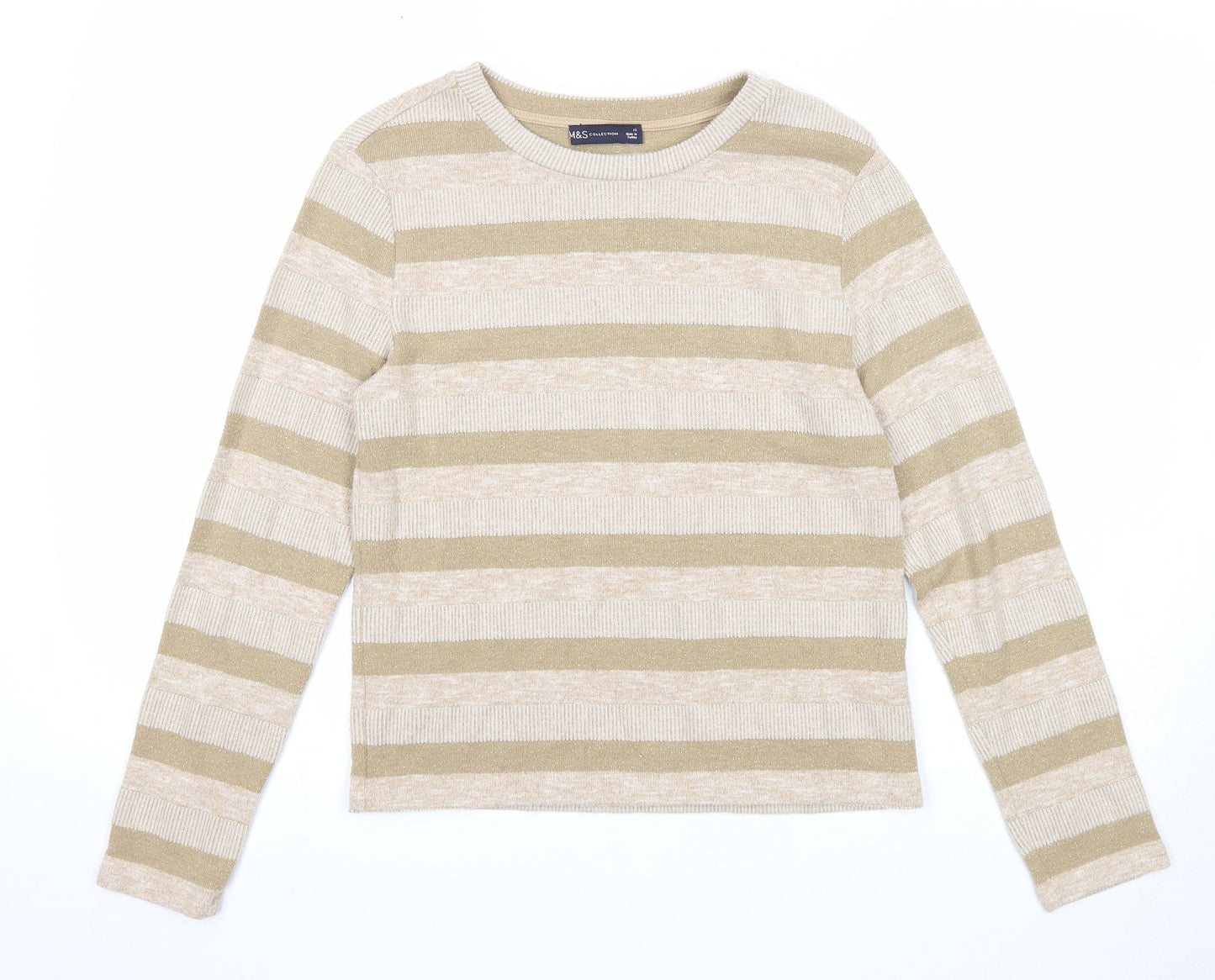 Womens UK Size 12 Marks and Spencer Beige Pullover Jumper