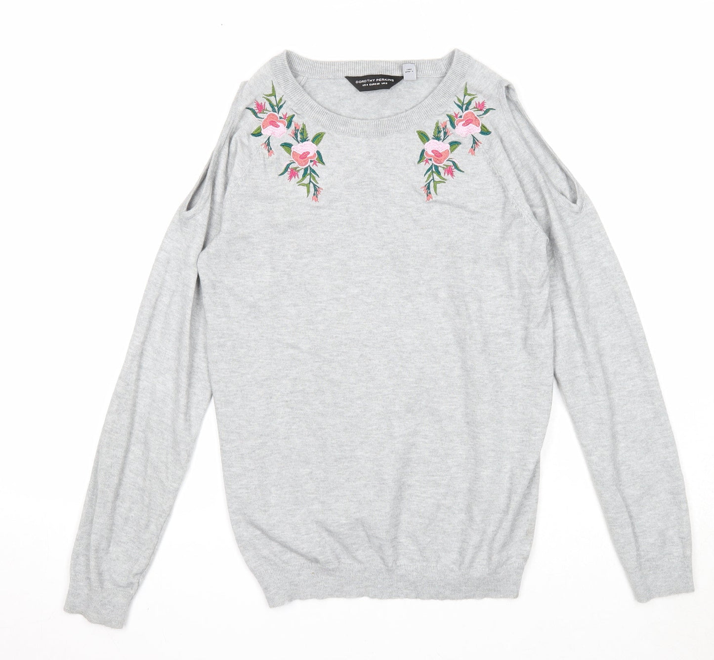 Womens UK Size 8 Dorothy Perkins Grey Pullover Jumper