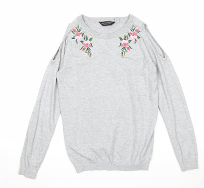 Womens UK Size 8 Dorothy Perkins Grey Pullover Jumper