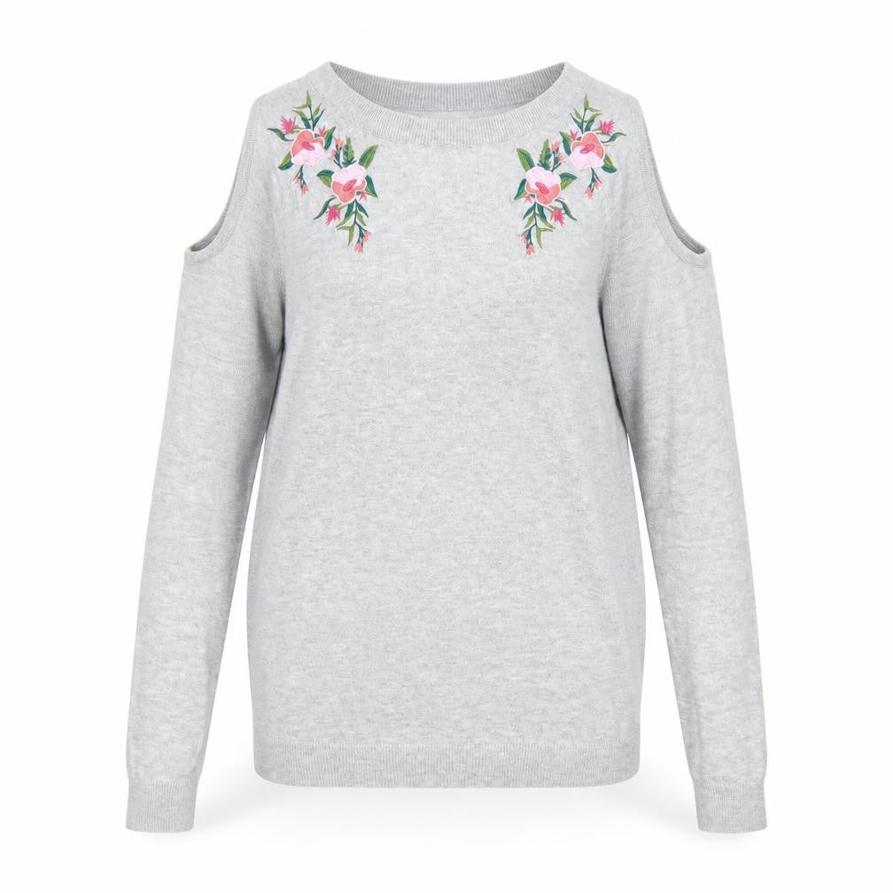 Womens UK Size 8 Dorothy Perkins Grey Pullover Jumper