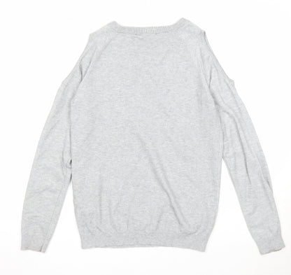 Womens UK Size 8 Dorothy Perkins Grey Pullover Jumper