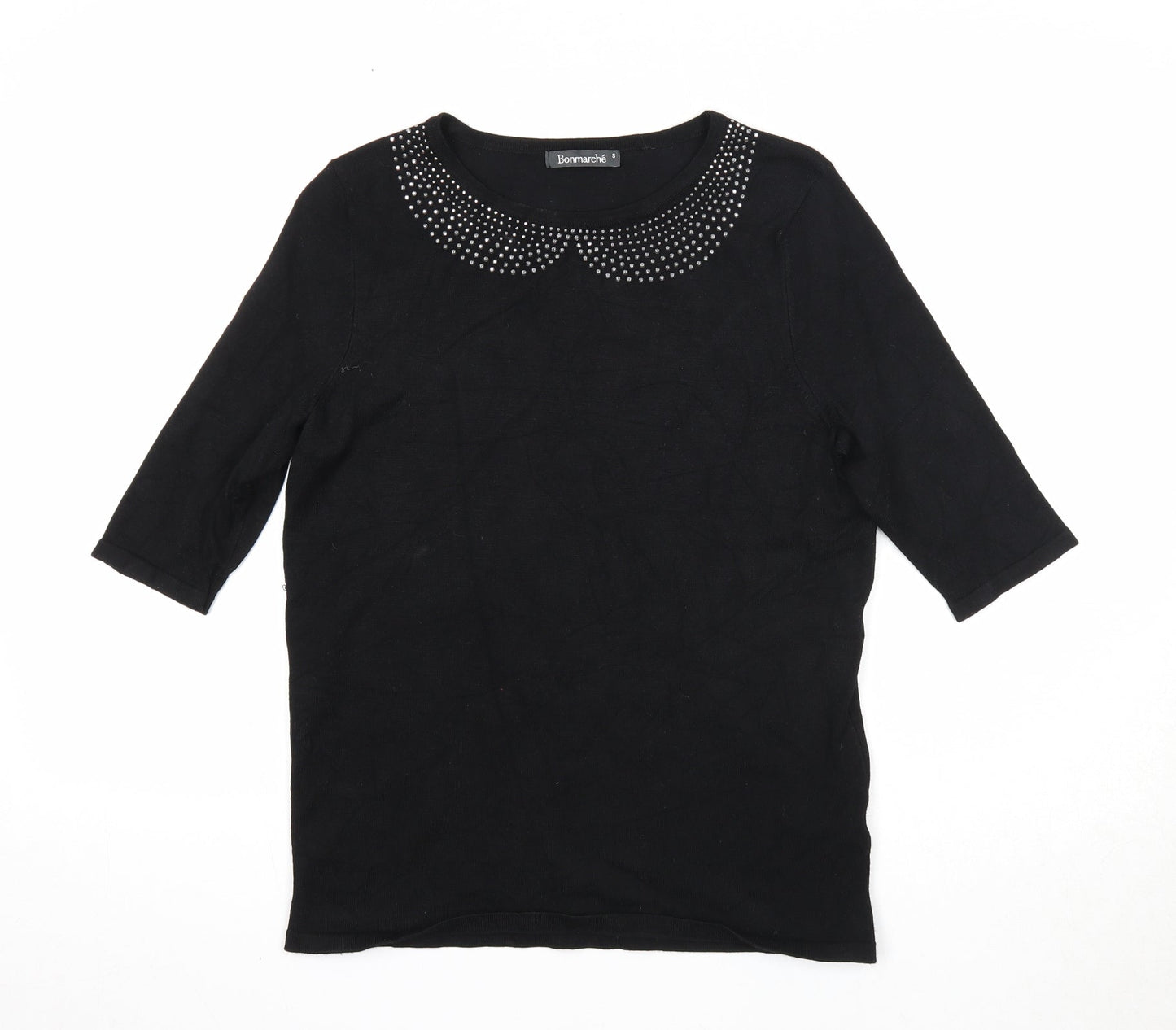Womens UK Size S Bonmarché Black Pullover Jumper