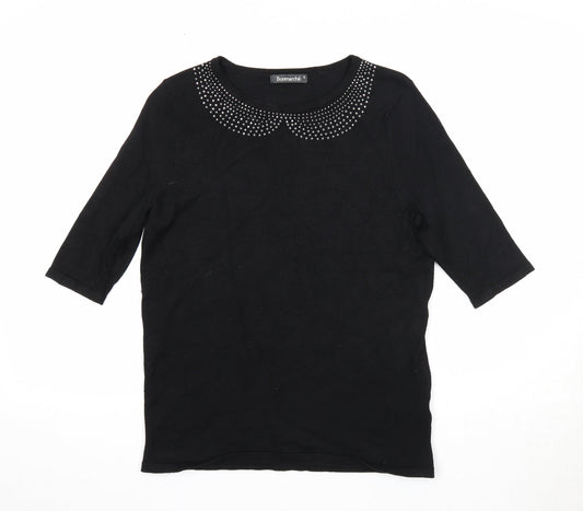 Womens UK Size S Bonmarché Black Pullover Jumper