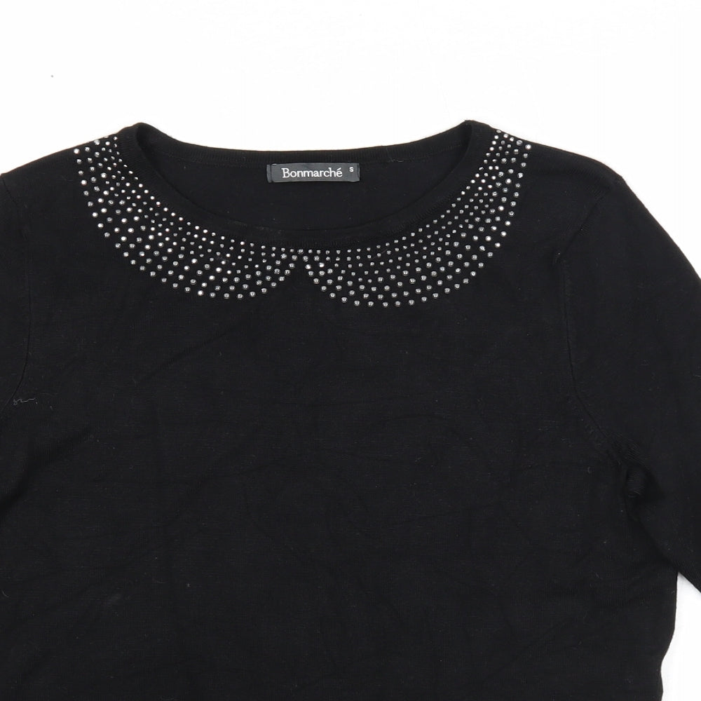 Womens UK Size S Bonmarché Black Pullover Jumper