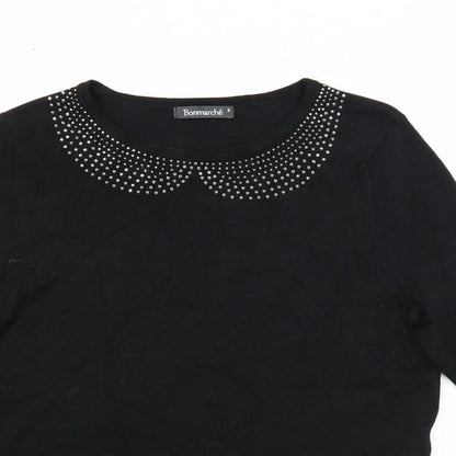 Womens UK Size S Bonmarché Black Pullover Jumper