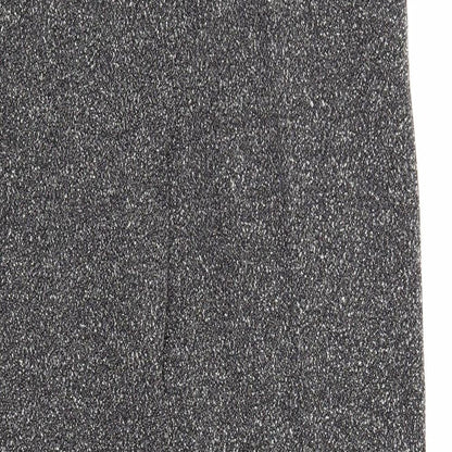 Editions Womens Grey Polyester Trousers Size 12 Regular Zip