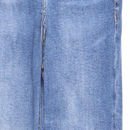 Topshop Womens Blue Cotton Skinny Jeans Size 26 in L30 in Regular Zip