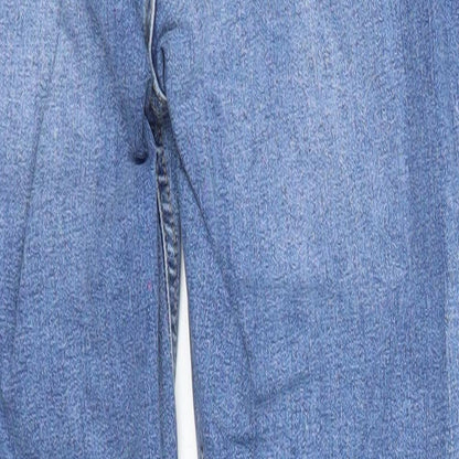 Topshop Womens Blue Cotton Skinny Jeans Size 26 in L30 in Regular Zip