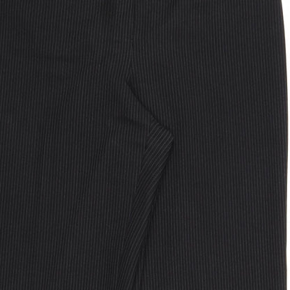 Autonomy Womens Black Striped Polyester Dress Pants Trousers Size 14 Regular Zip