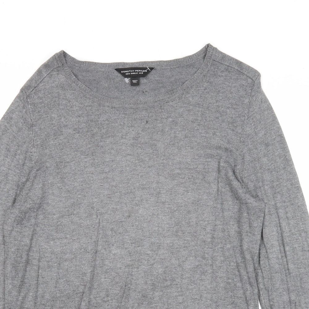 Womens UK Size 16 Dorothy Perkins Grey Pullover Jumper
