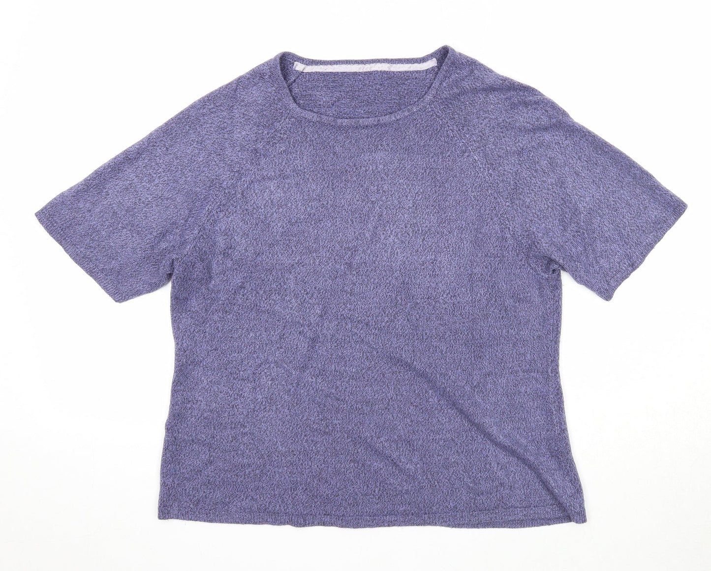 BHS Womens Purple Round Neck Acrylic Pullover Jumper Size 18