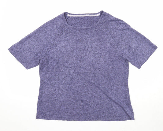 BHS Womens Purple Round Neck Acrylic Pullover Jumper Size 18