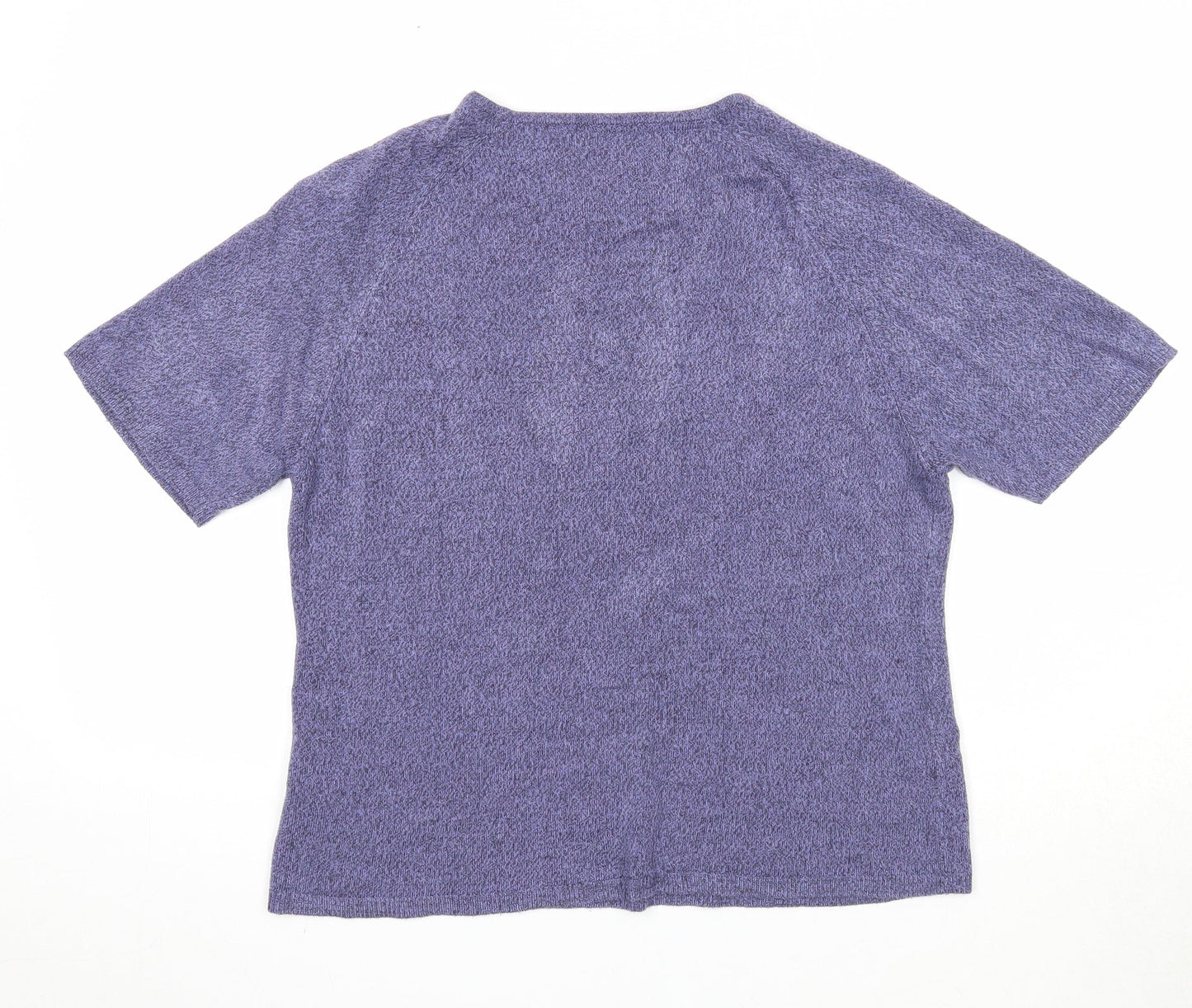 BHS Womens Purple Round Neck Acrylic Pullover Jumper Size 18