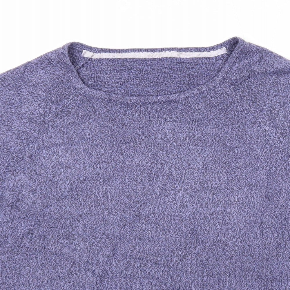 BHS Womens Purple Round Neck Acrylic Pullover Jumper Size 18