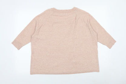 VERO MODA Womens Pink Round Neck Viscose Pullover Jumper Size S