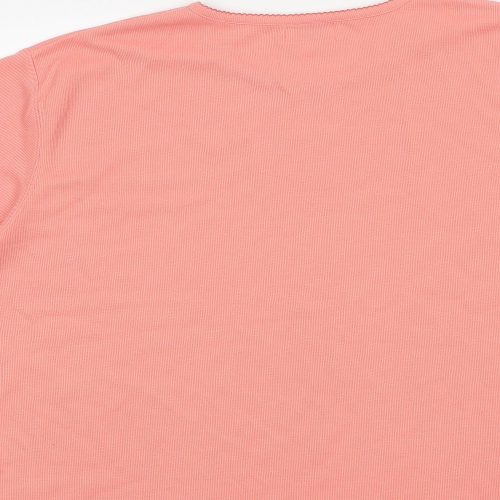 Womens UK Size XL Bonmarché Pink Basic T-Shirt