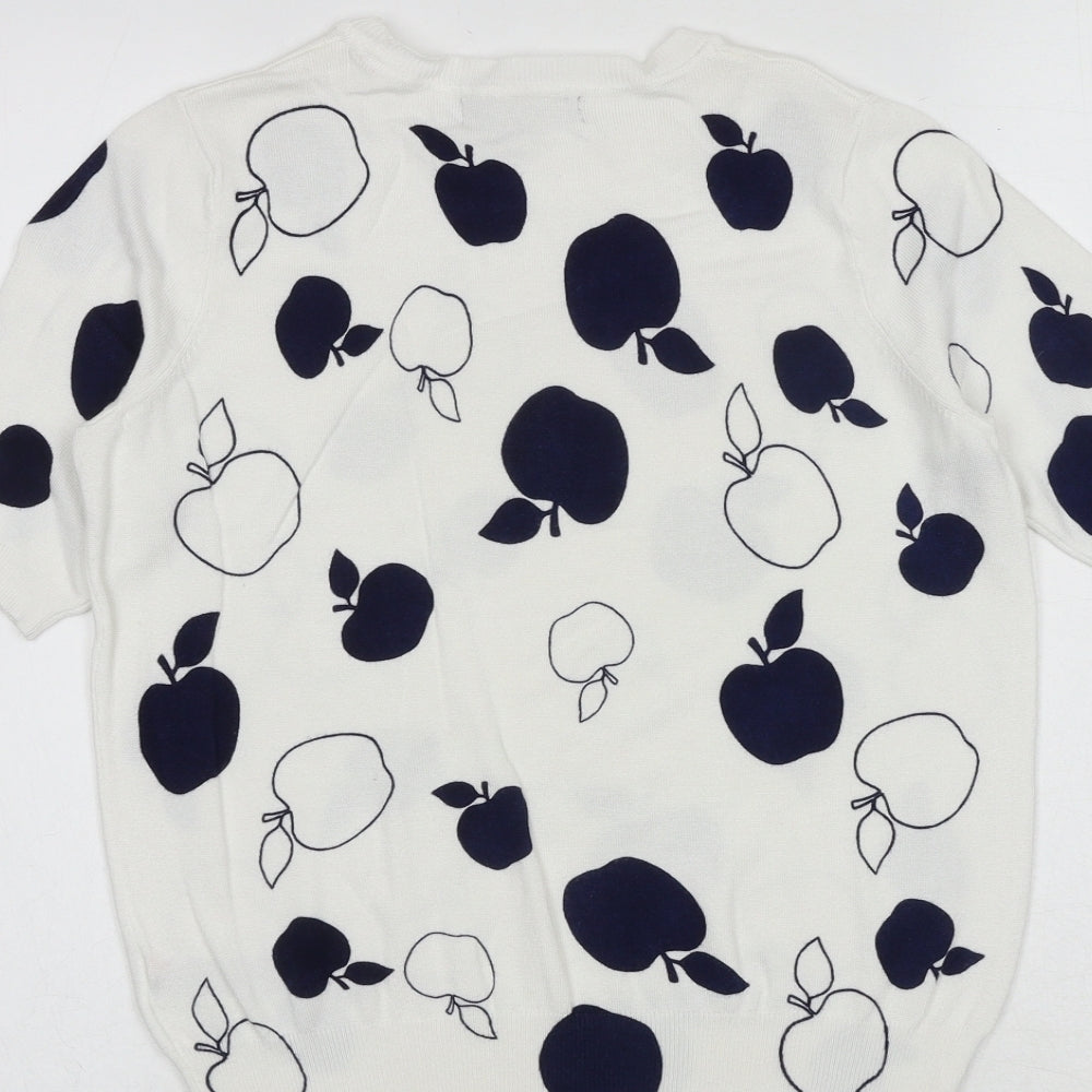 Womens UK Size 8 Marks and Spencer White Pullover Jumper