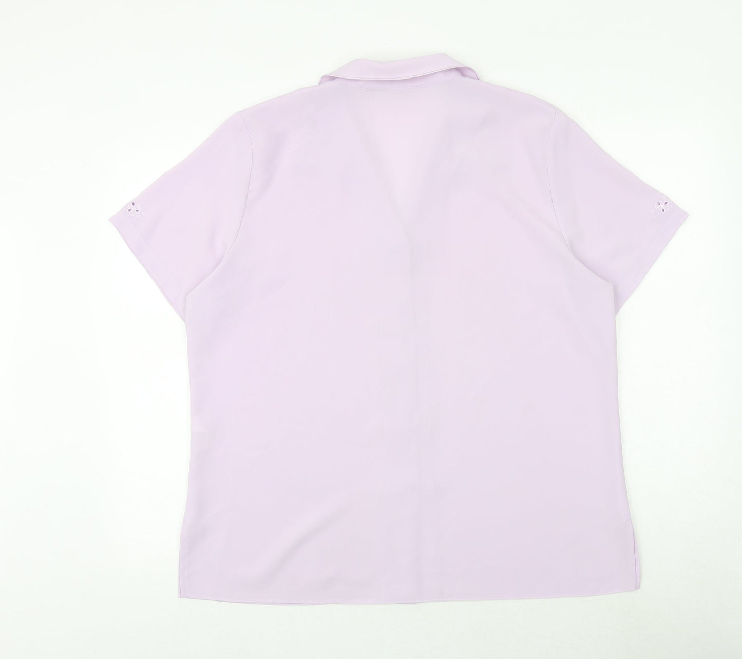 Womens UK Size 18 EWM Purple Basic Button-Up