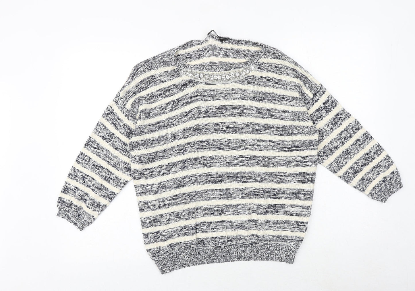 Womens UK Size 14 Dorothy Perkins Grey Pullover Jumper