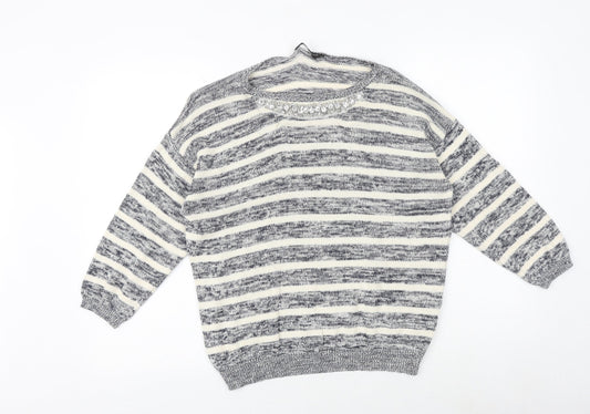 Womens UK Size 14 Dorothy Perkins Grey Pullover Jumper