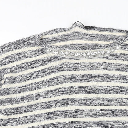 Womens UK Size 14 Dorothy Perkins Grey Pullover Jumper