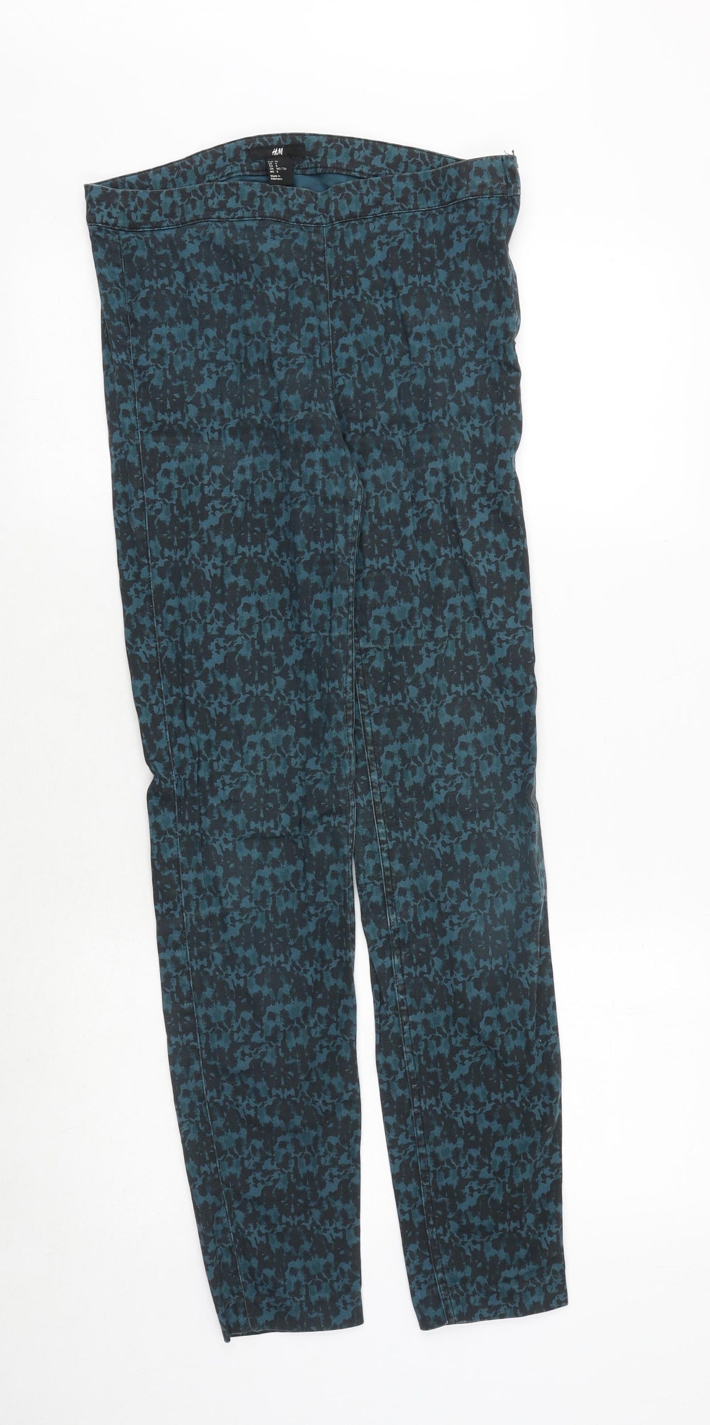 Womens UK Size 10 H&M Regular Fit Skinny Green Jeans