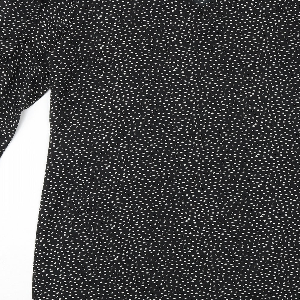 BeYou Womens Black Geometric Polyester A-Line Size 12 Round Neck Tie - Size 12-14