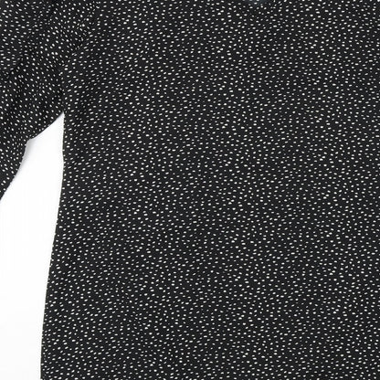 BeYou Womens Black Geometric Polyester A-Line Size 12 Round Neck Tie - Size 12-14
