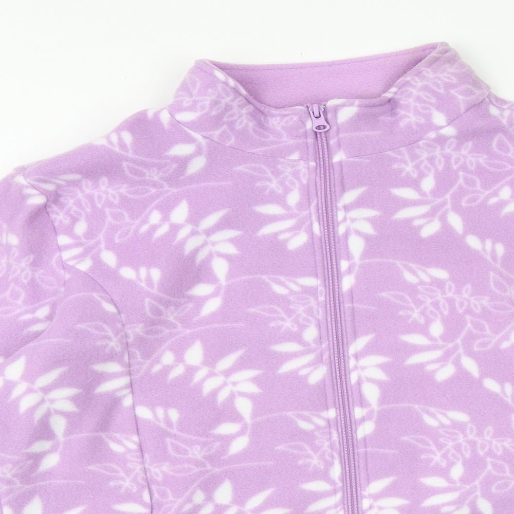 Anna De Lancay Womens Purple Geometric Jacket Size 10 Zip - 10-12