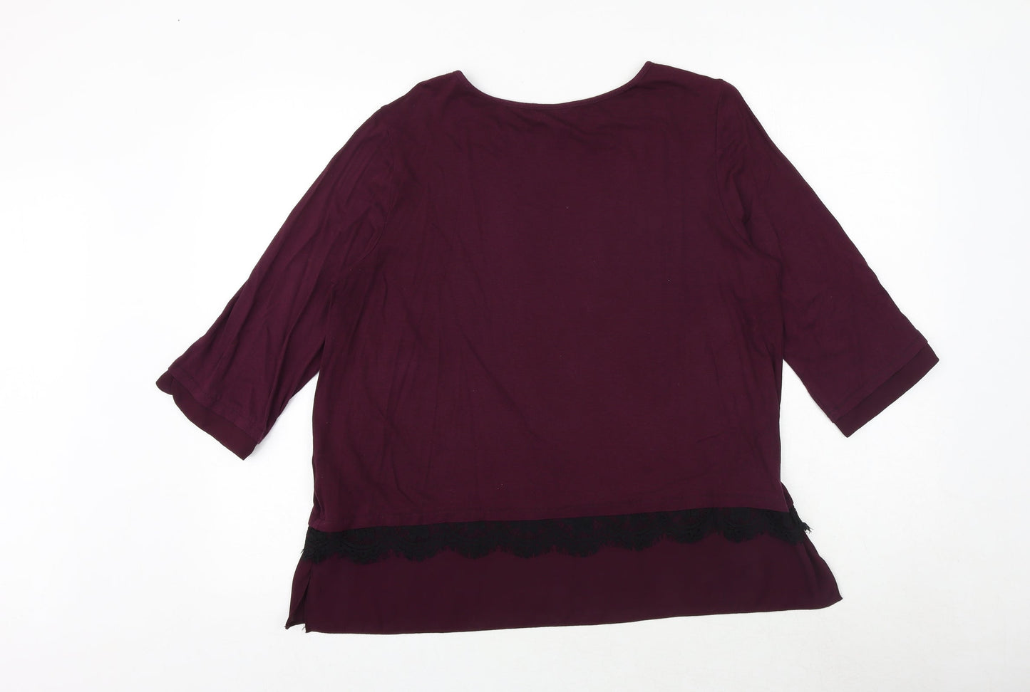 Womens UK Size 16 Wallis Purple Basic Blouse