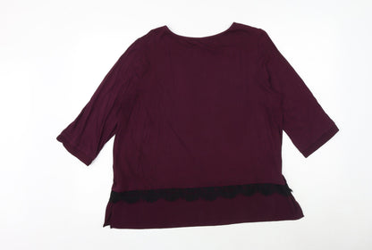 Womens UK Size 16 Wallis Purple Basic Blouse