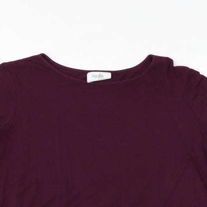 Womens UK Size 16 Wallis Purple Basic Blouse