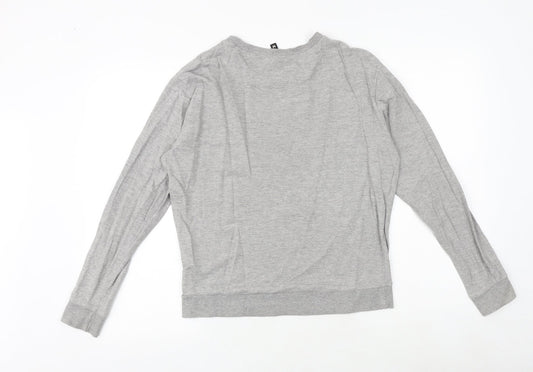H&M Womens Grey Cotton Pullover Sweatshirt Size M Pullover