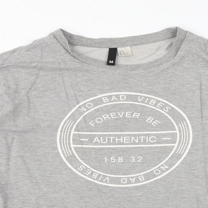 H&M Womens Grey Cotton Pullover Sweatshirt Size M Pullover