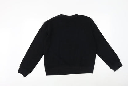 Topshop Womens Black Cotton Pullover Sweatshirt Size 8 Pullover - California Surfing Association