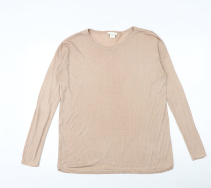 Womens UK Size XS H&M Beige Pullover Jumper