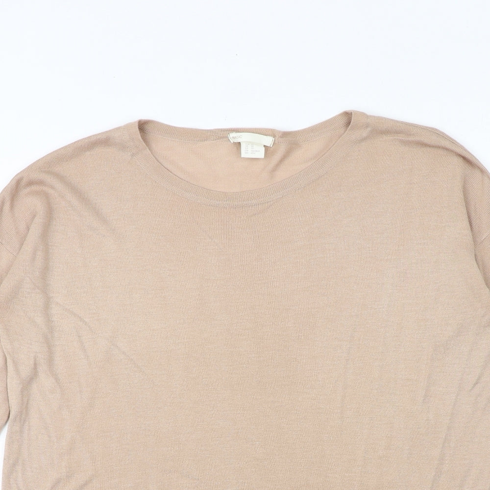Womens UK Size XS H&M Beige Pullover Jumper