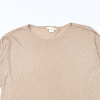 Womens UK Size XS H&M Beige Pullover Jumper