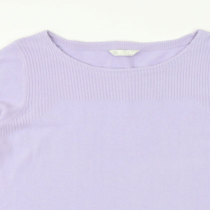 BHS Womens Purple Boat Neck Acrylic Pullover Jumper Size 18