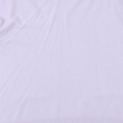 BHS Womens Purple Boat Neck Acrylic Pullover Jumper Size 18