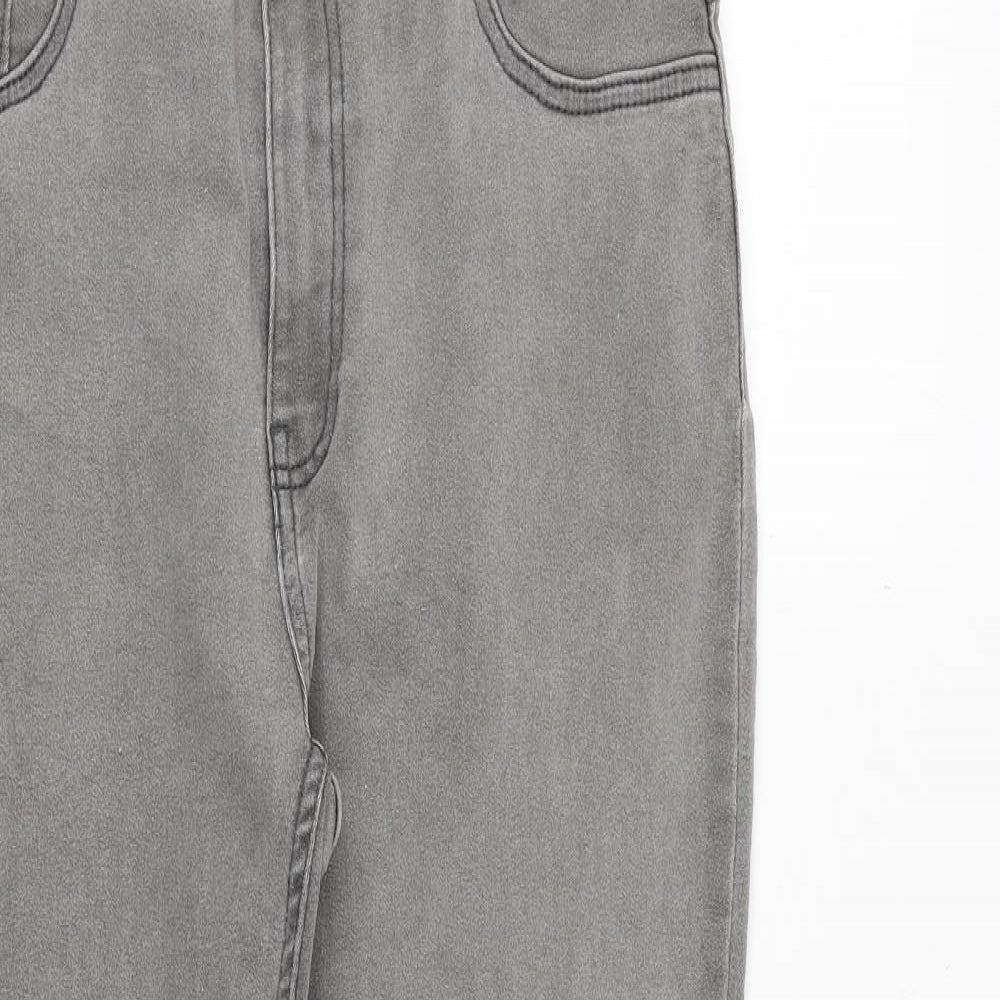 Only Womens Grey Cotton Skinny Jeans Size XL Regular Zip