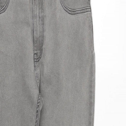 Only Womens Grey Cotton Skinny Jeans Size XL Regular Zip