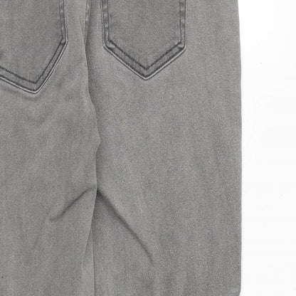 Only Womens Grey Cotton Skinny Jeans Size XL Regular Zip