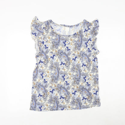 Womens UK Size M H&M Blue Basic Blouse