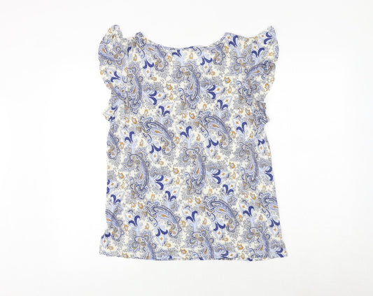 Womens UK Size M H&M Blue Basic Blouse