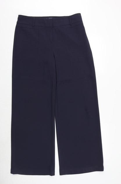 Womens UK Size 12 Marks and Spencer Regular Fit Dress Pants Blue Trousers
