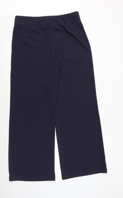 Womens UK Size 12 Marks and Spencer Regular Fit Dress Pants Blue Trousers