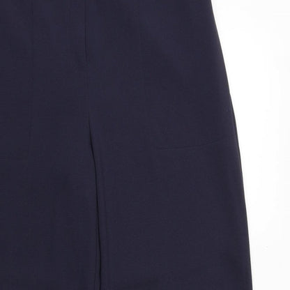 Womens UK Size 12 Marks and Spencer Regular Fit Dress Pants Blue Trousers