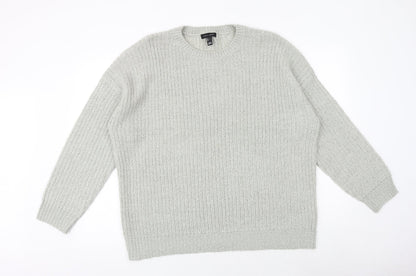 Womens UK Size L New Look Grey Pullover Jumper