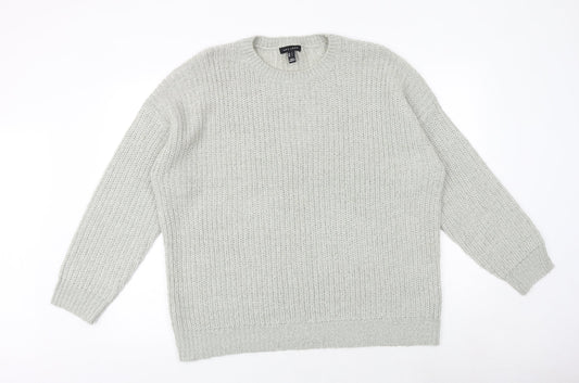 Womens UK Size L New Look Grey Pullover Jumper